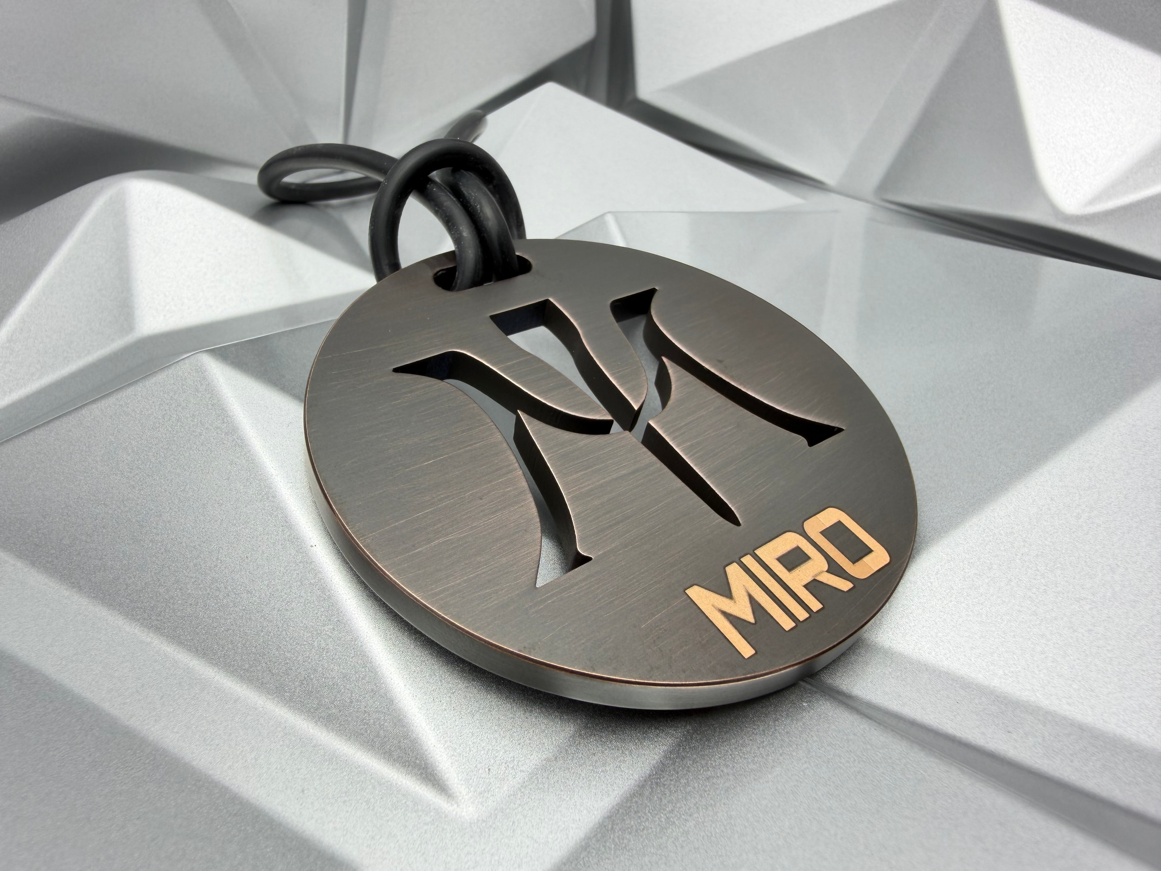 Miura Golf Bag Tag Black Copper