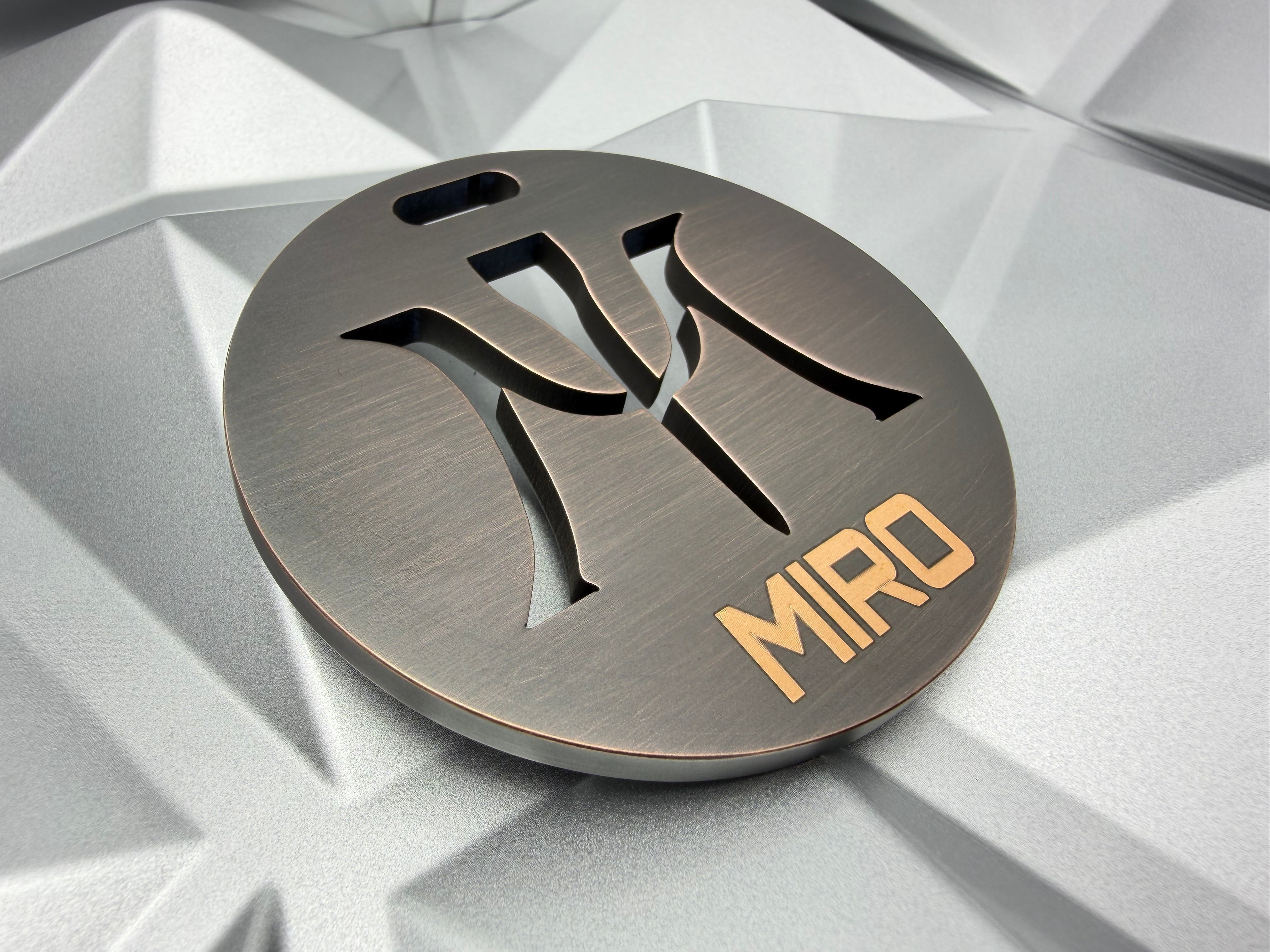 Miura Golf Bag Tag Black Copper