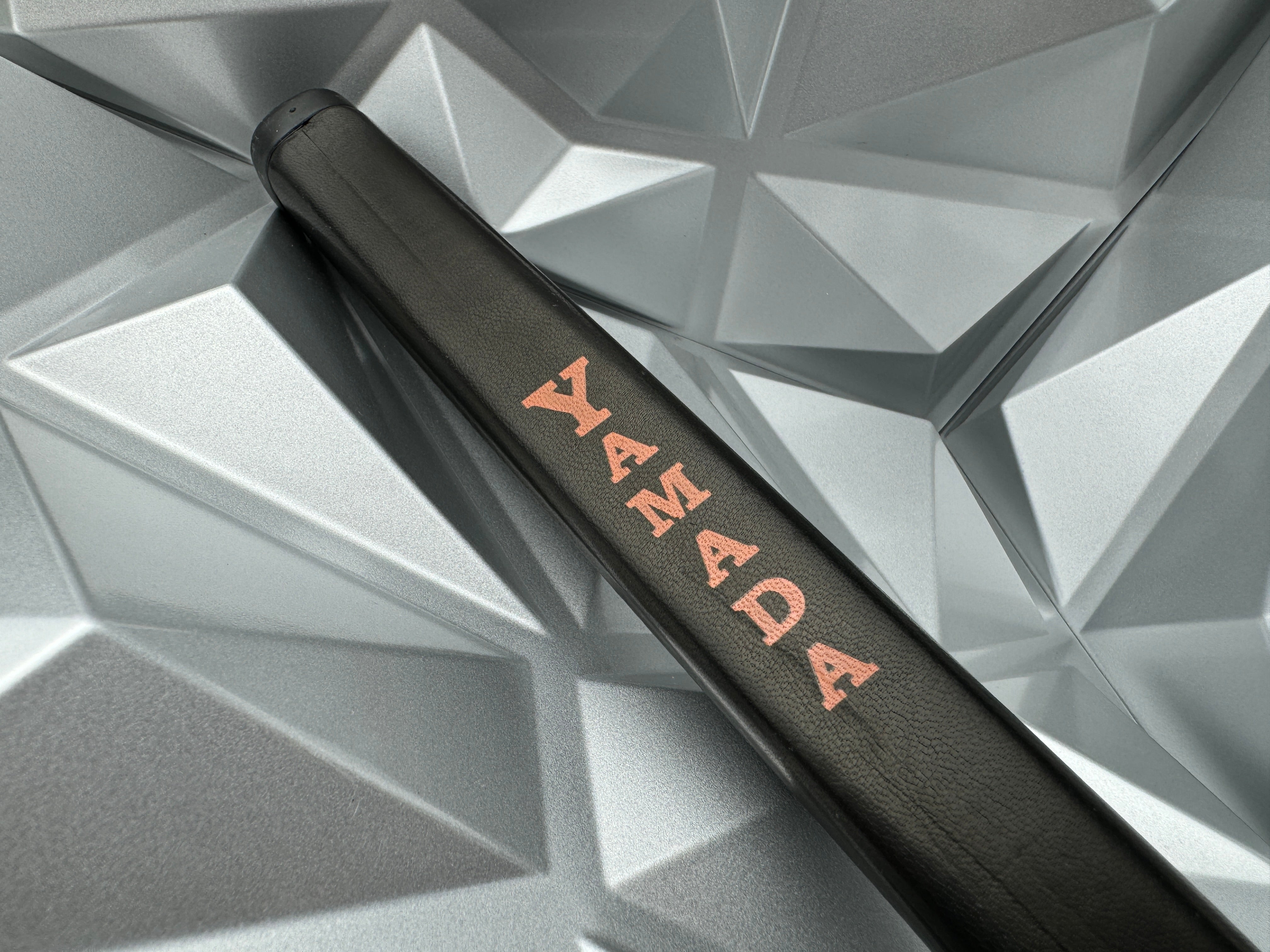 Yamada Putter Grip Leather Jumbo in Black with Orange Logo