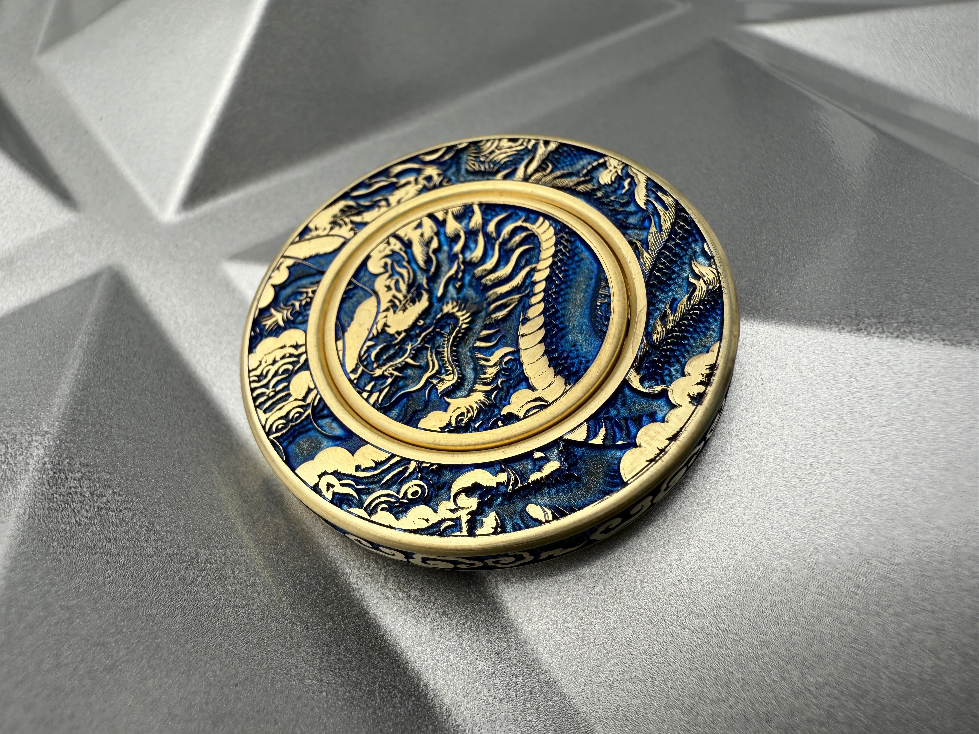 Sasquach Ball Marker Brass Dragon Blue