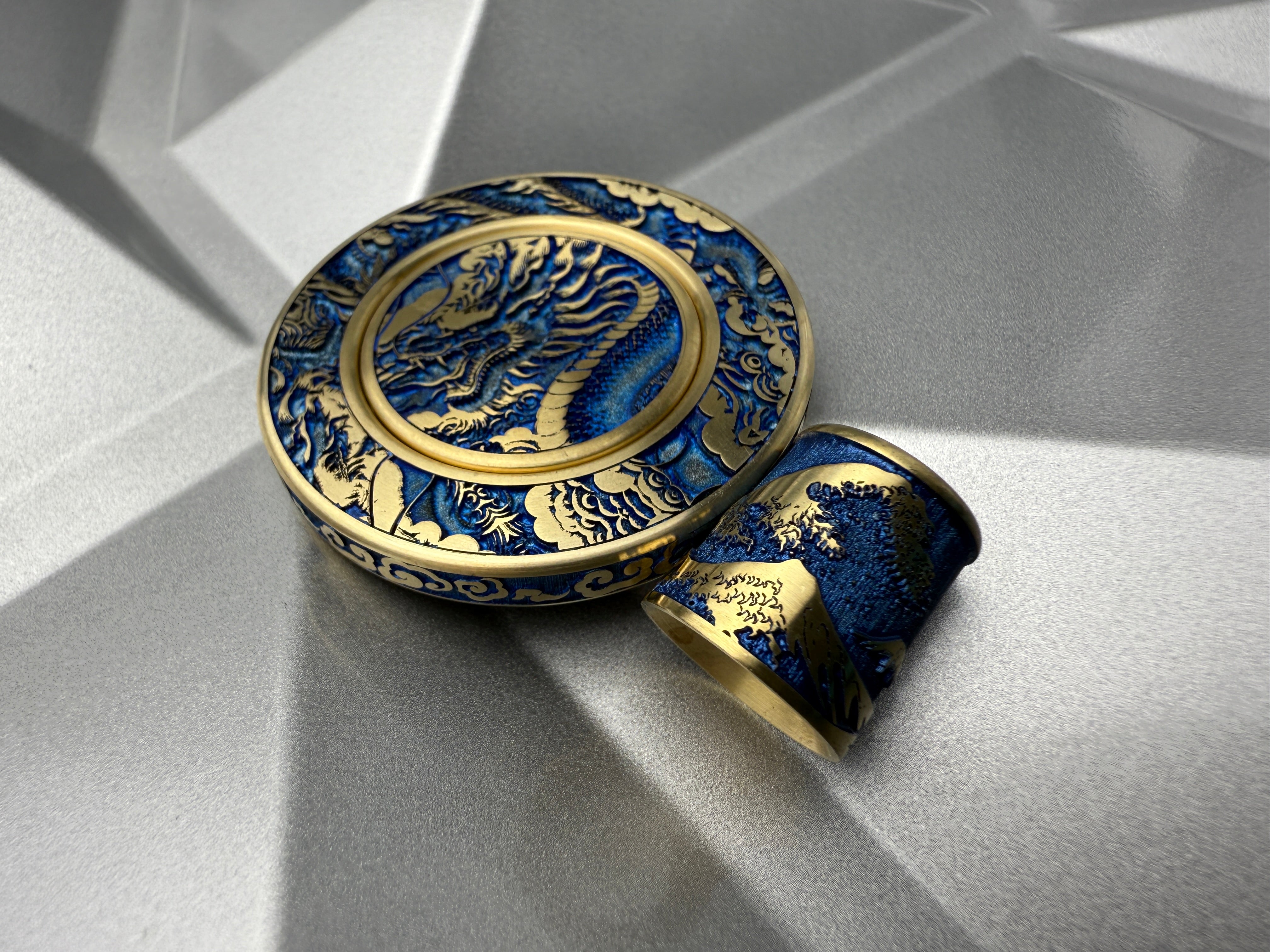 Sasquach Ball Marker Brass Dragon Blue