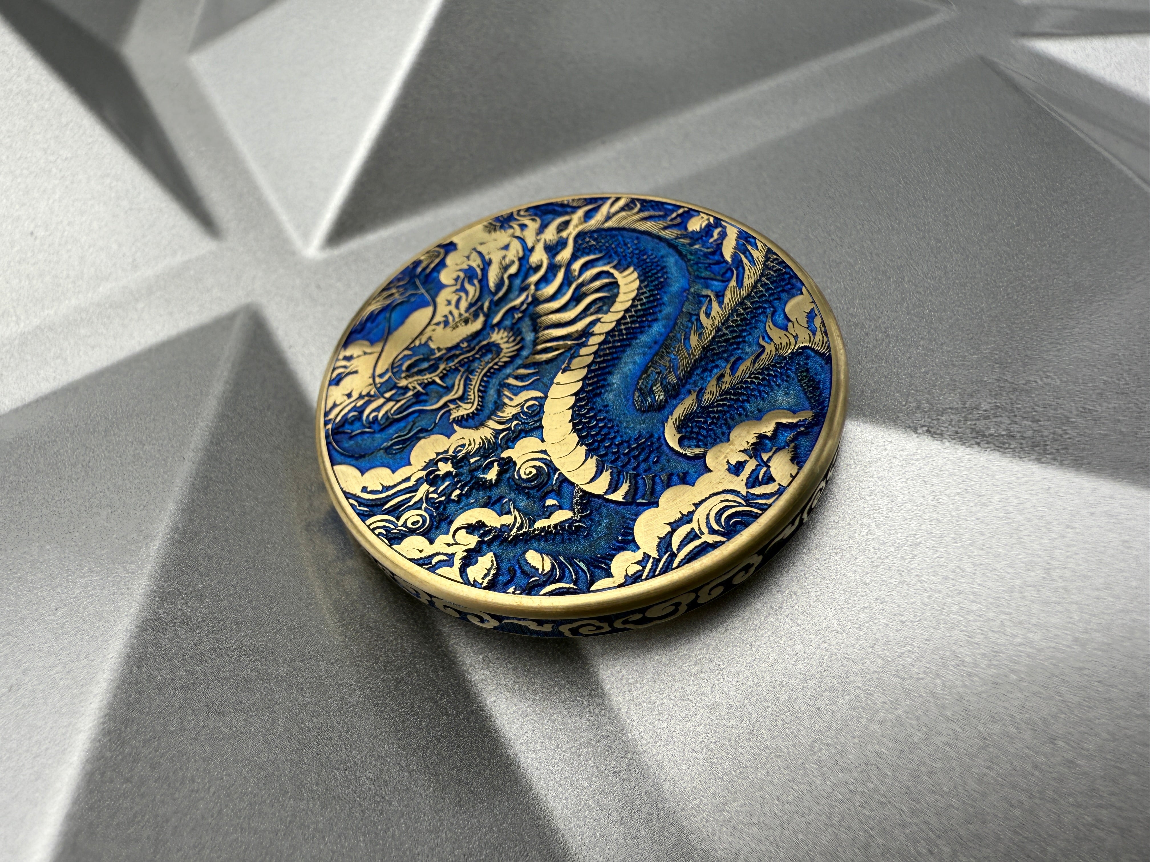 Sasquach Ball Marker Brass Dragon Blue