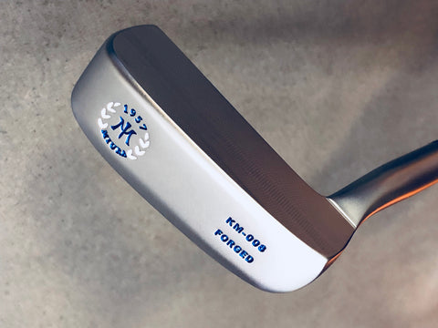 Miura Golf Putter KM-008 White Boron with Sakura Cover - Blue Edition - torque golf