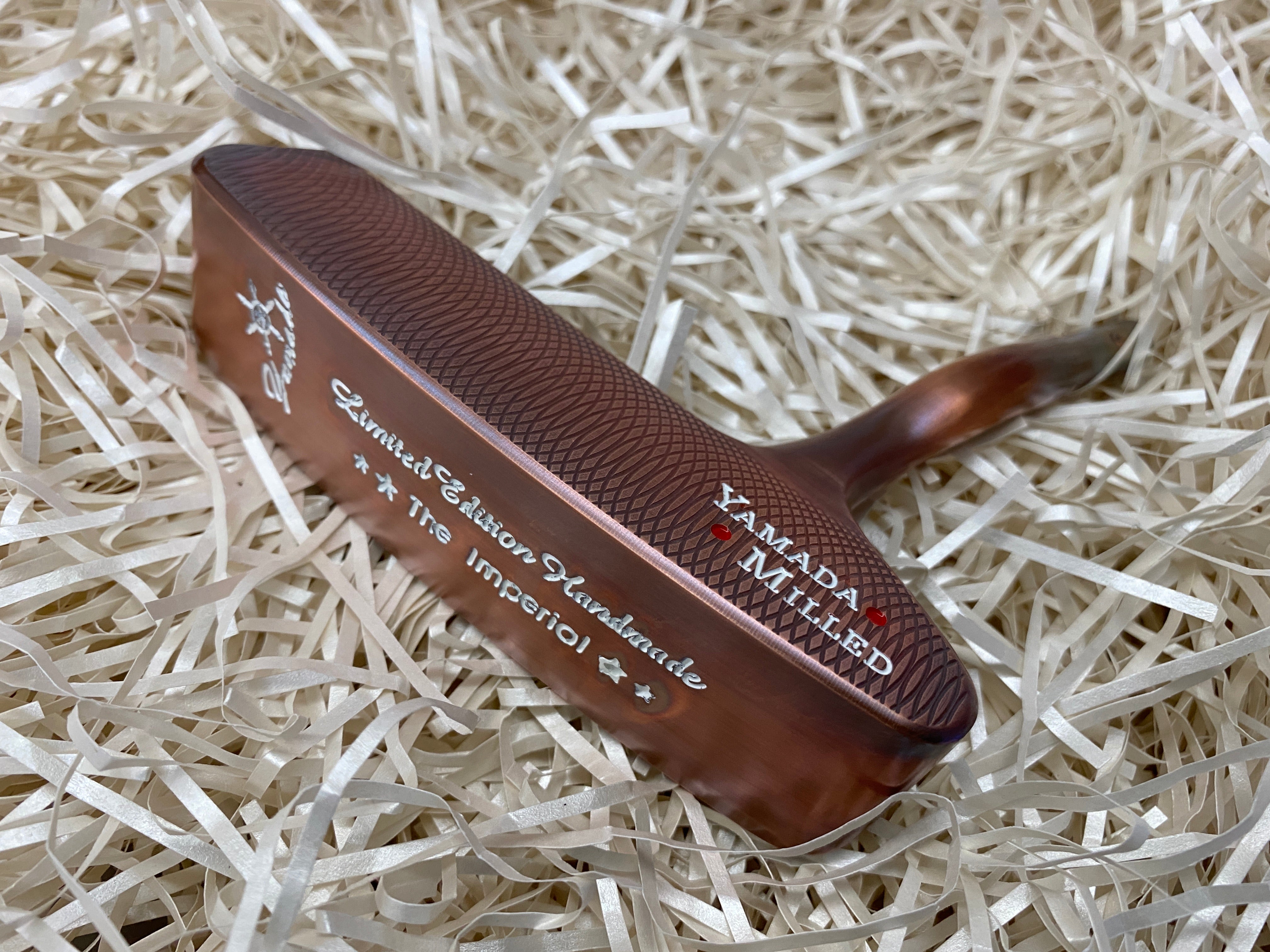 Yamada Golf Imperial Burnt Copper Sight Dot Handmade Putter Head Only