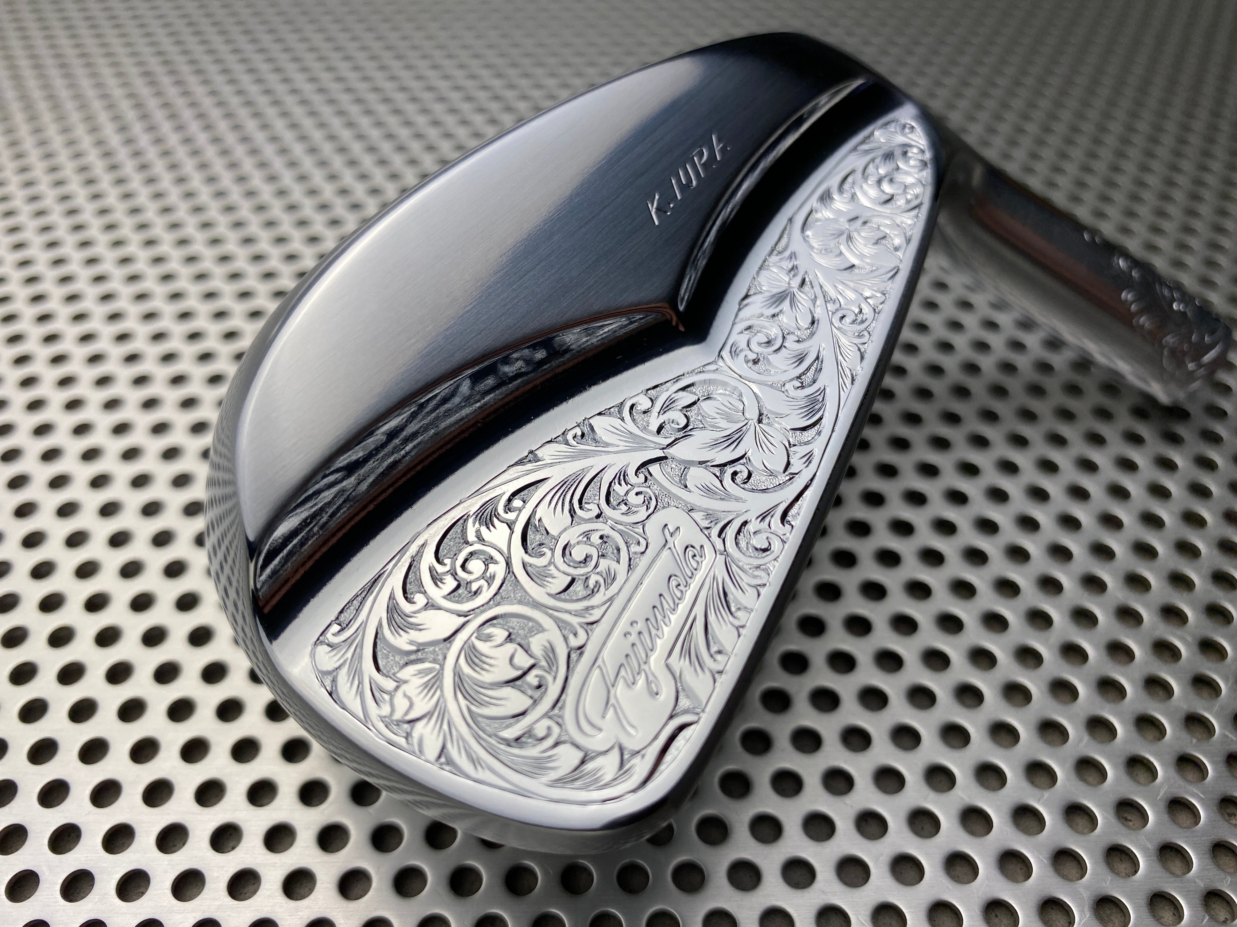 Fujimoto Golf Iron Handcrafted Signature Iura Wing Back in Satin Chrome