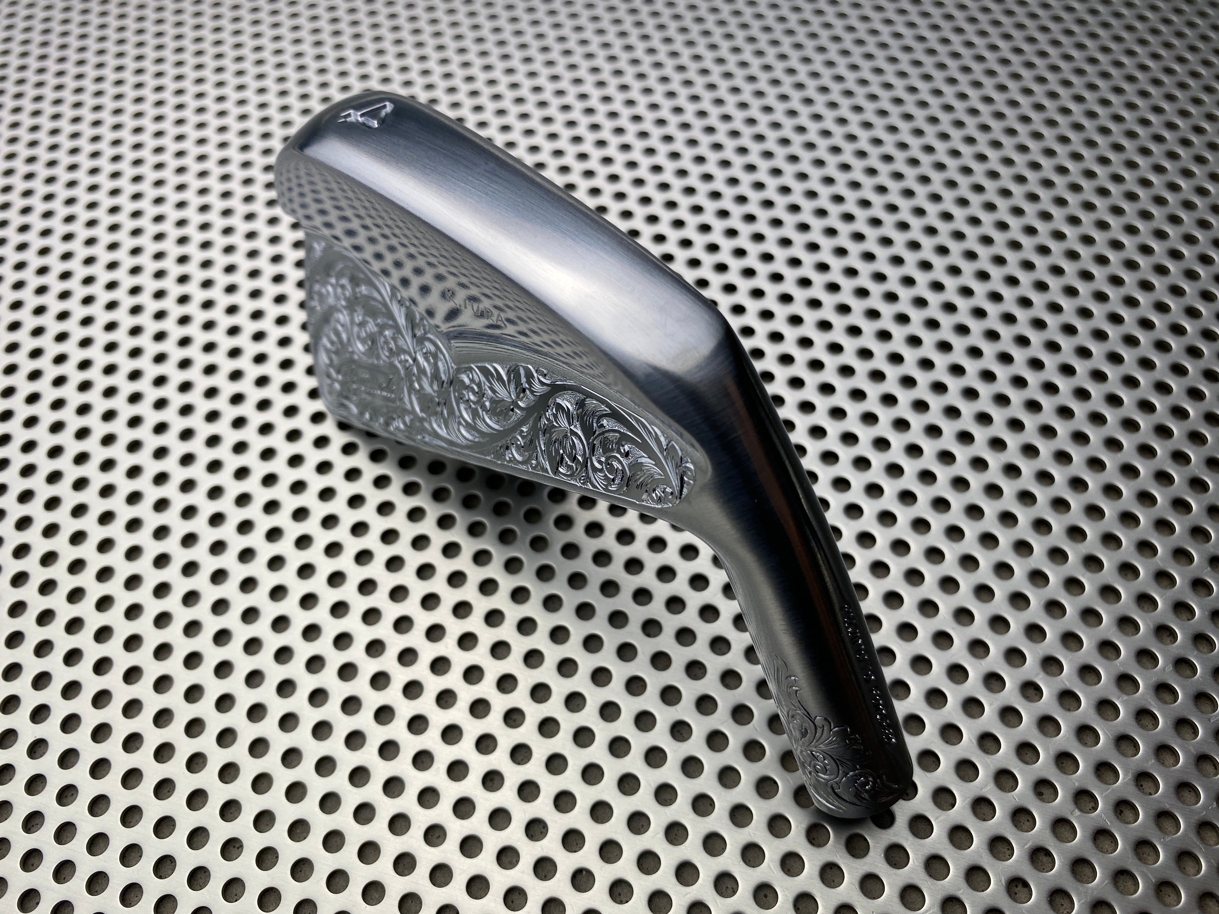 Fujimoto Golf Iron Handcrafted Signature Iura Wing Back in Satin Chrome