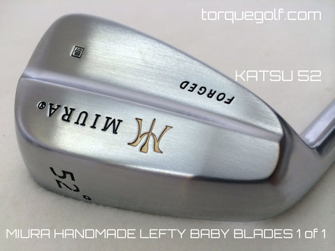 Miura Golf Katsuhiro Lefty Baby Blades 3 to P with Special 52 and 56