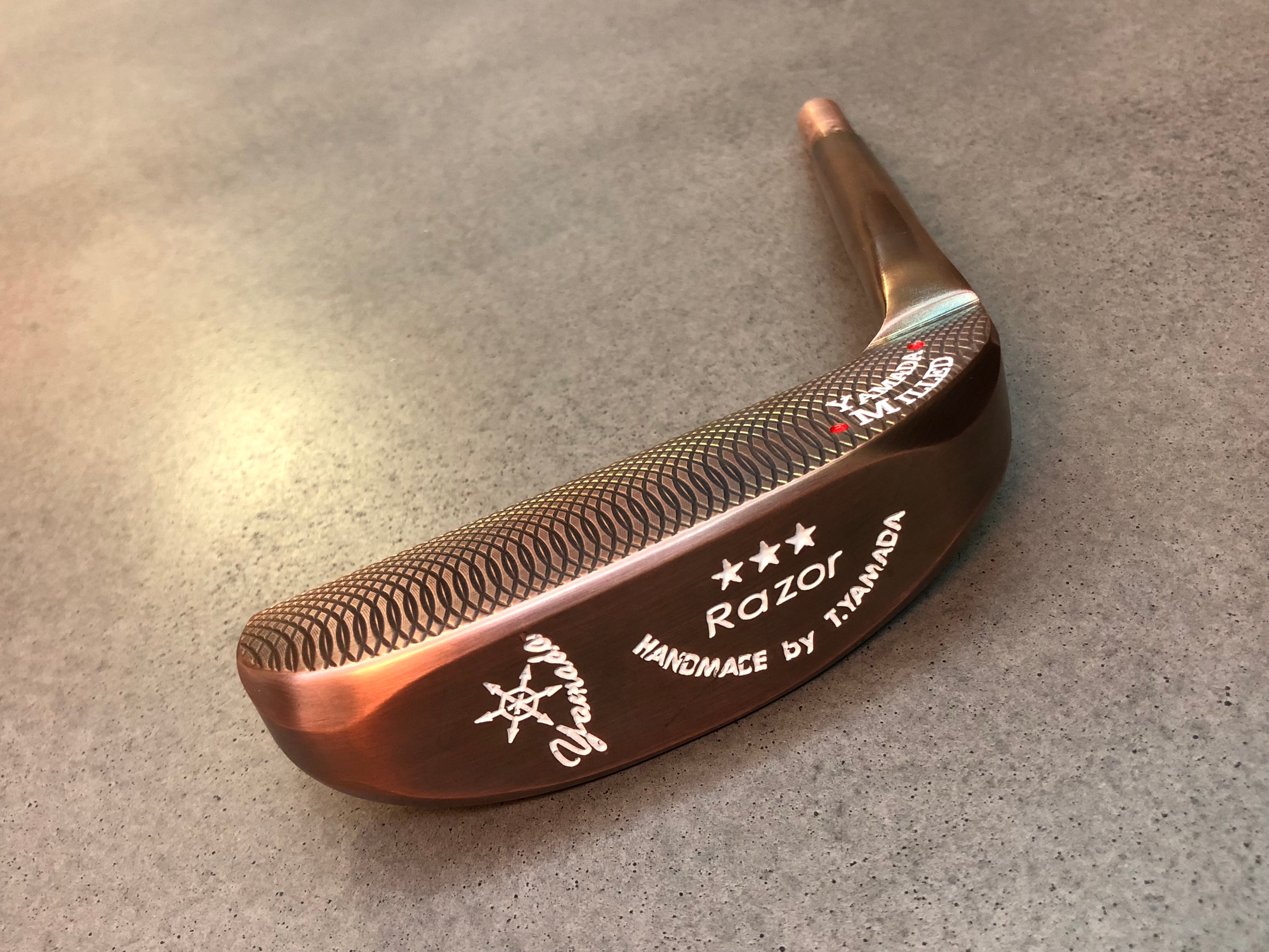 Yamada Golf Razor Burnt Copper Handmade Putter Head Only