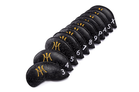 Miura Golf Magnetic Iron Headcover Black Magnet Honeycomb - torque golf