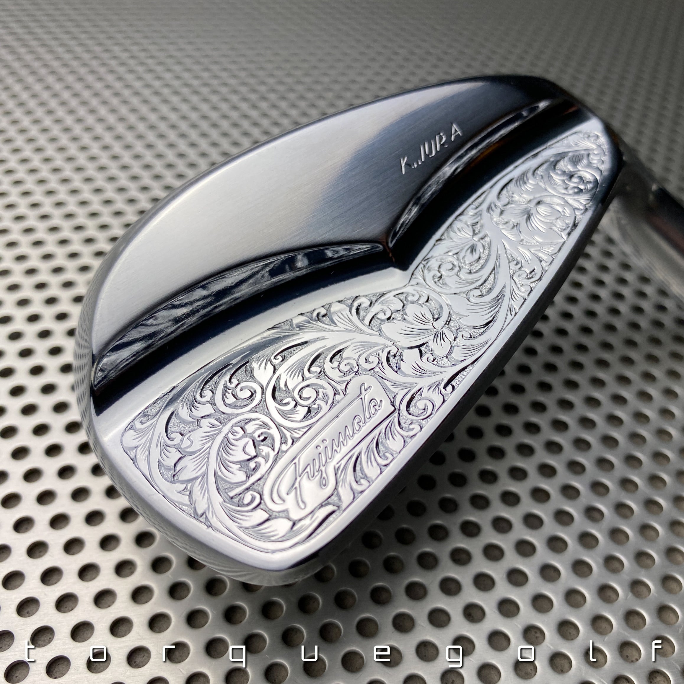 Fujimoto Golf Iron Handcrafted Signature Iura Wing Back in Satin Chrome