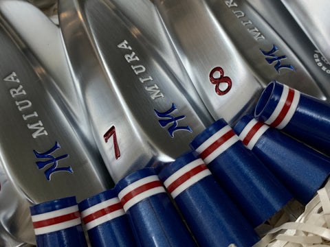 Miura Golf Irons 4 to P MB-001 Red White Blue Paint Fill - torque golf
