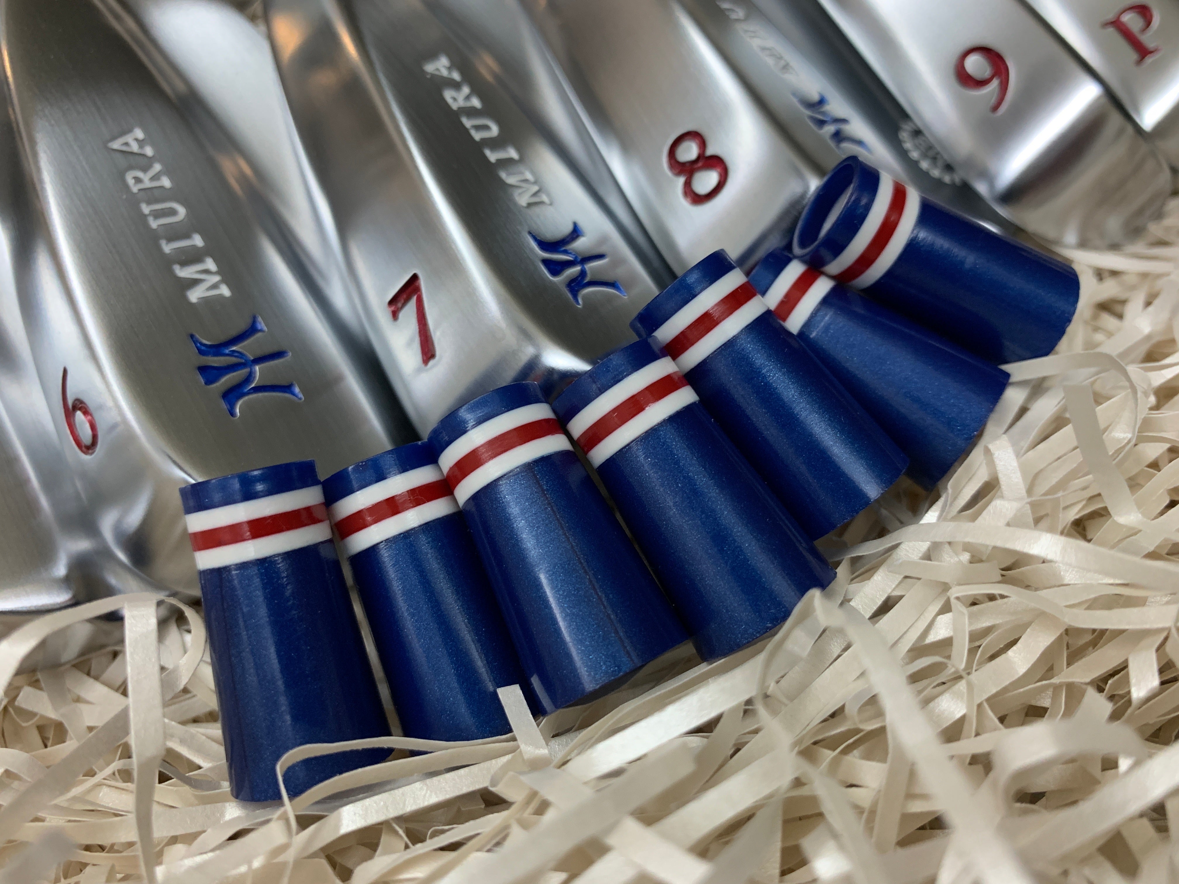 Miura Golf Irons 4 to P MB-001 Red White Blue Paint Fill