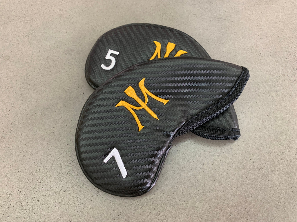 Miura Iron Headcovers in Black Carbon - torque golf
