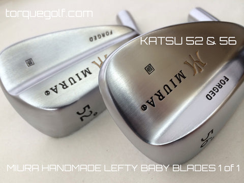 Miura Golf Katsuhiro Lefty Baby Blades 3 to P with Special 52 and 56