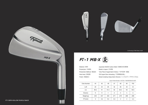 Fujimoto Irons FT-1 MB-X 4 to P - torque golf