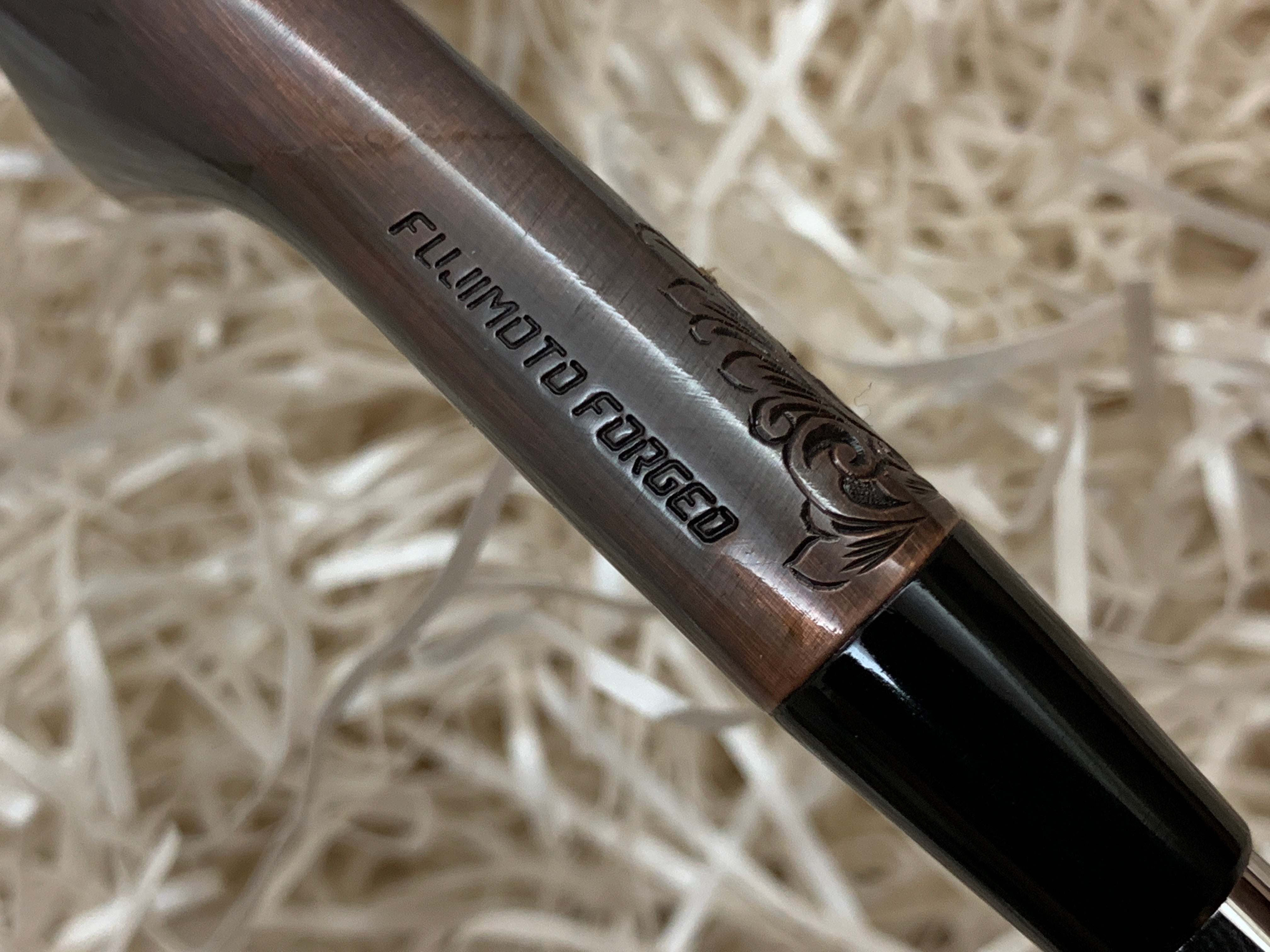 Fujimoto Golf Iron Handcrafted Signature Iura Wing Back in Black Copper